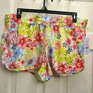 Celebrity Pink Swim Floral Tropical Board Short,Size XXL NWT